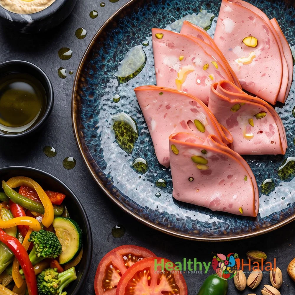 Chicken and Turkey Mortadella With Pistachio - Healthy Halal