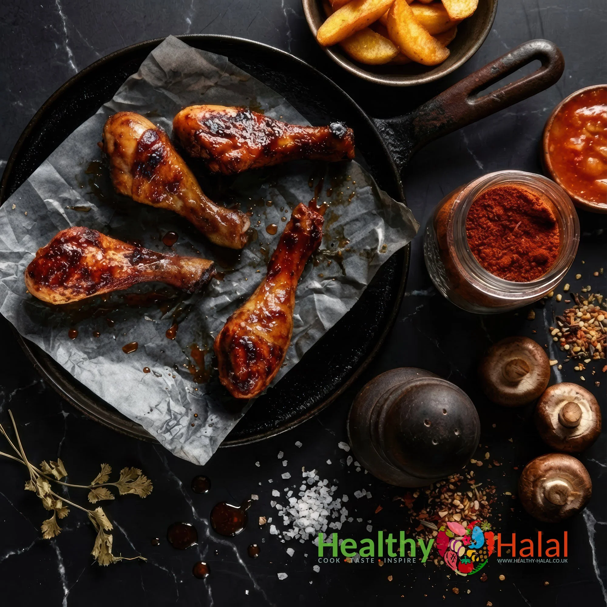 Latin America Saucy BBQ Chicken Drumsticks - Healthy Halal