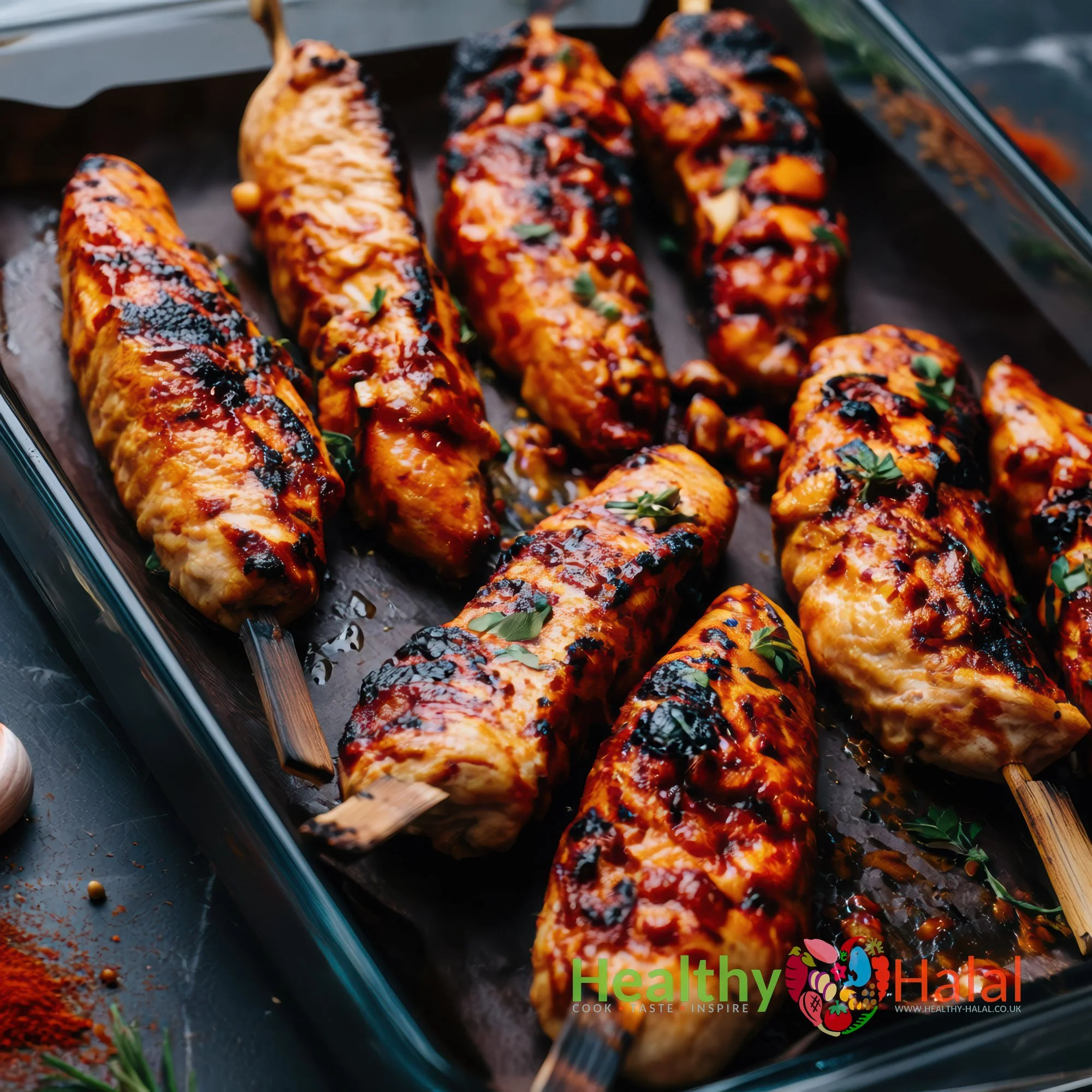 Kickin' Lemon & Harissa Chicken Skewers - Healthy Halal