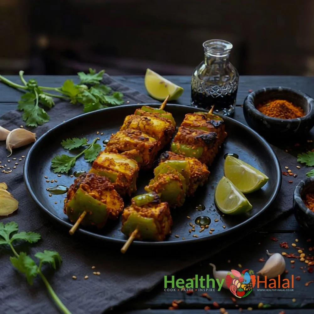 Spiced Paneer Tikka (Delhi Style) - Healthy Halal