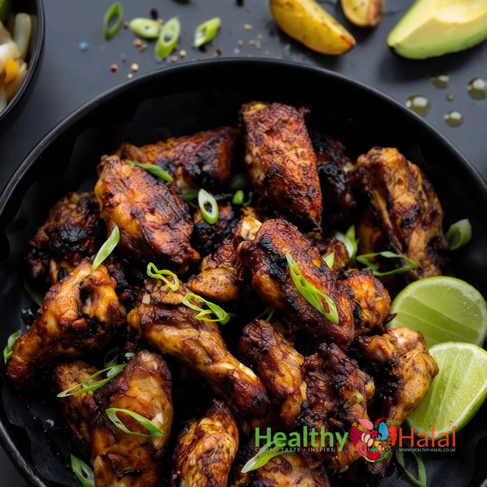 Chicken Wings with Caribbean Jerk Glaze - Healthy Halal