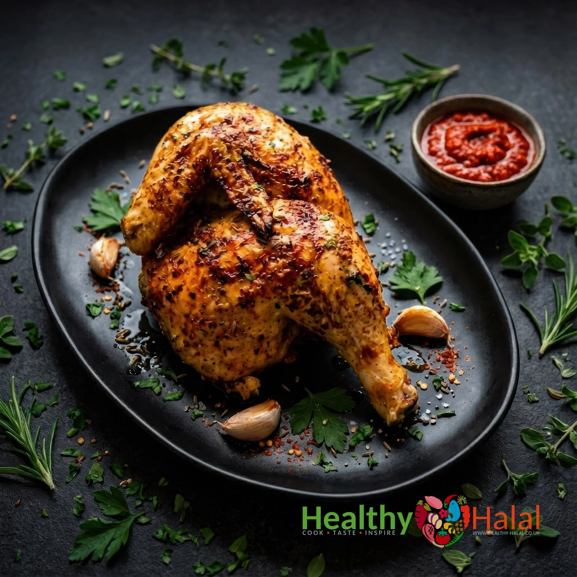 Algerian Herb Half Chicken - Healthy Halal
