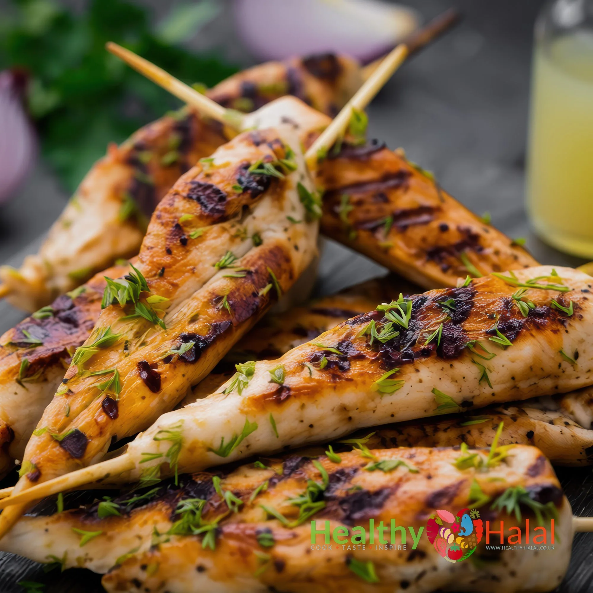 Persian Inspired Chicken Skewers - Healthy Halal