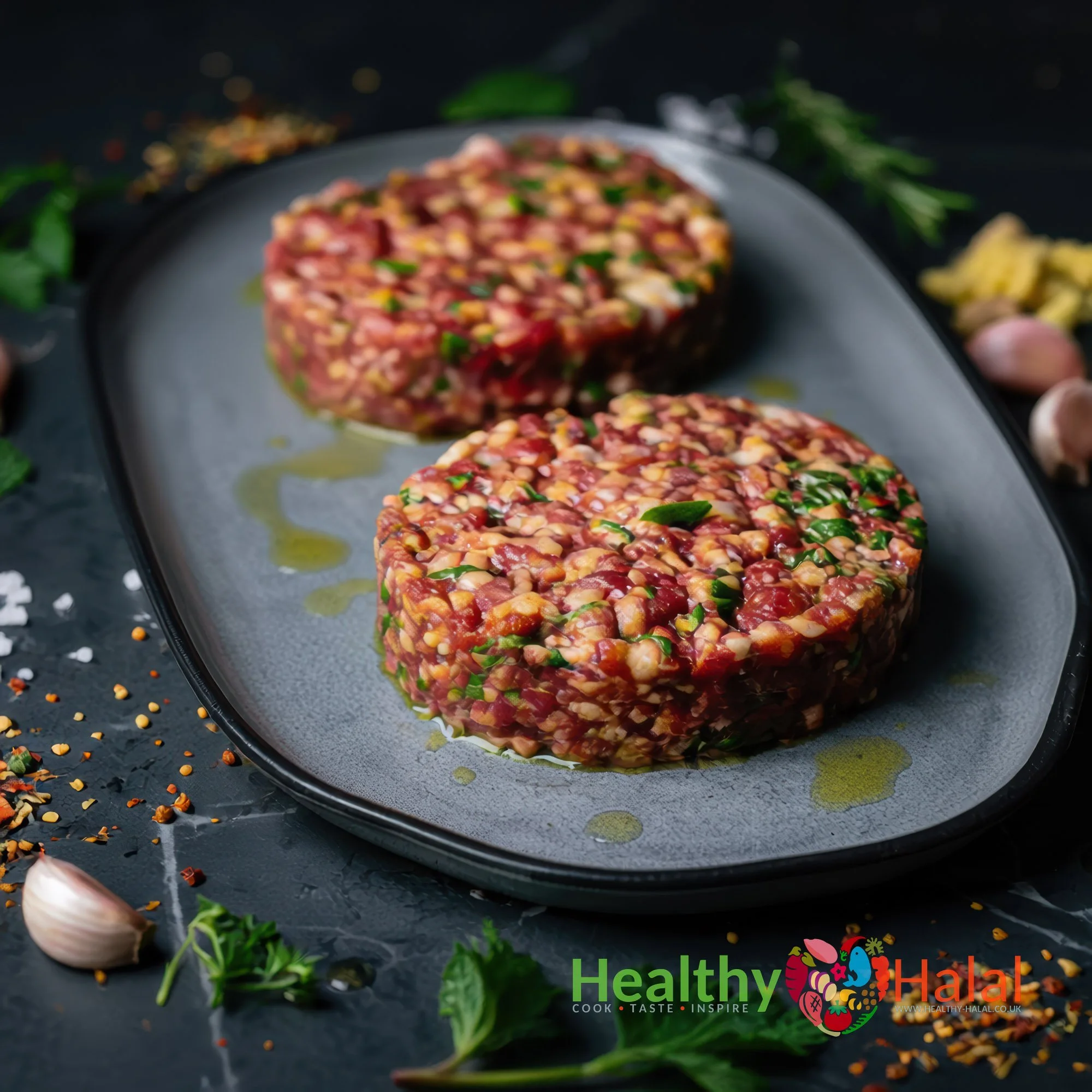 Minted Hand Made Gourmet Lamb Burgers - Healthy Halal