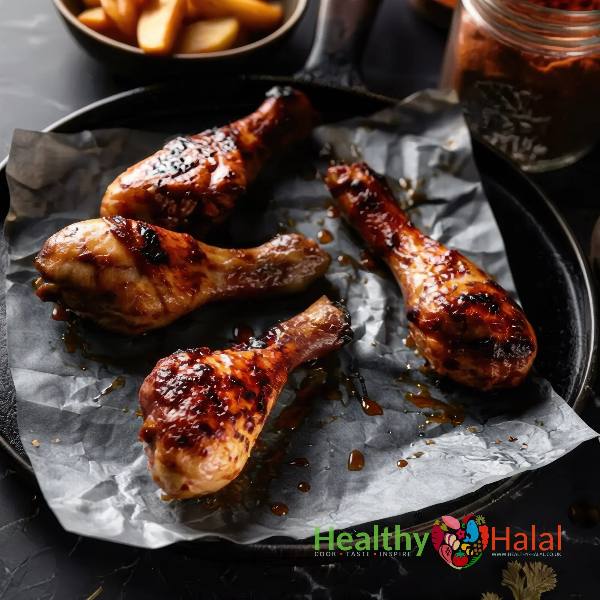 Latin America Saucy BBQ Chicken Drumsticks - Healthy Halal