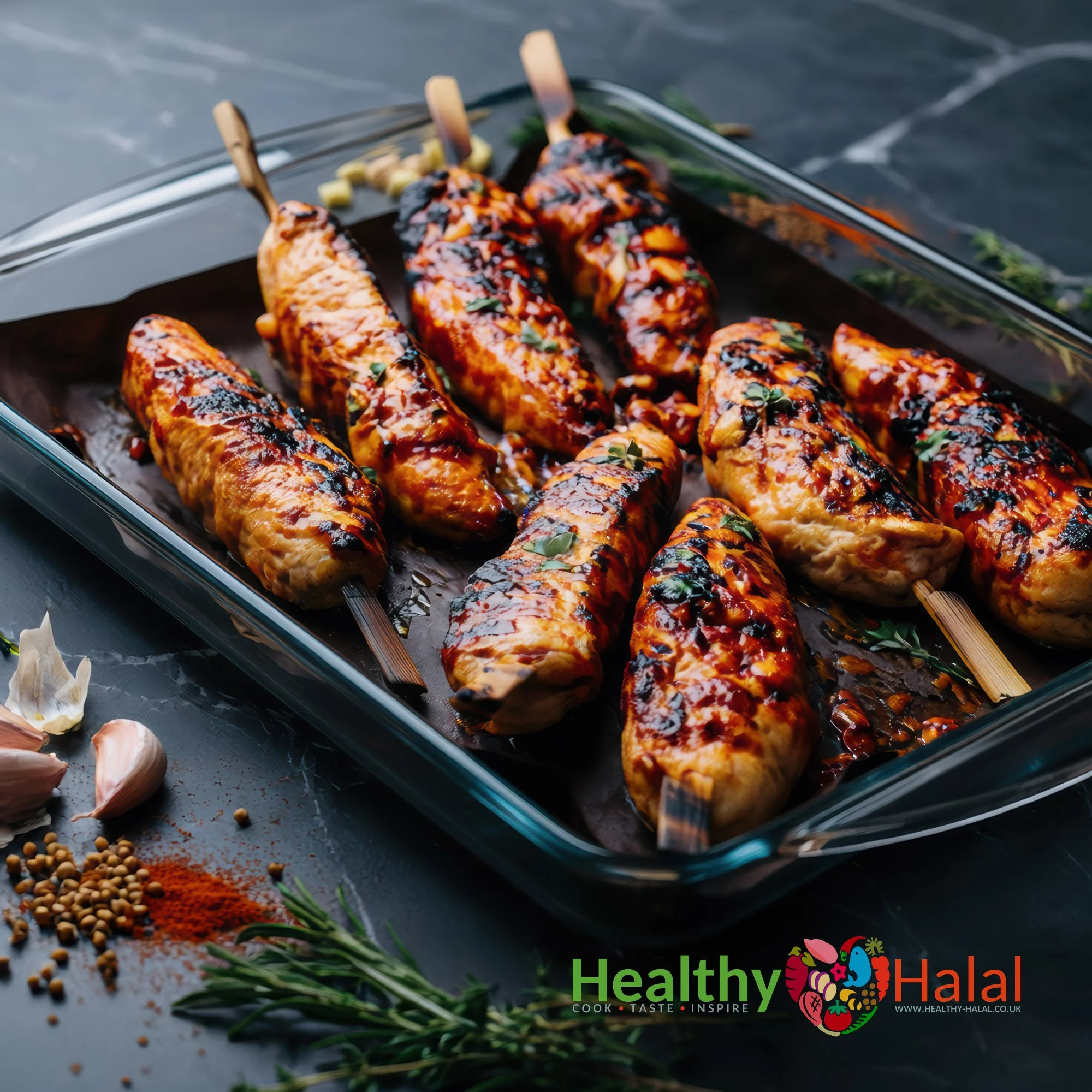 Kickin' Lemon & Harissa Chicken Skewers - Healthy Halal