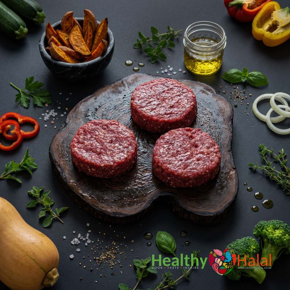 Gluten Free Hand Made Gourmet Beef Burgers - Healthy Halal