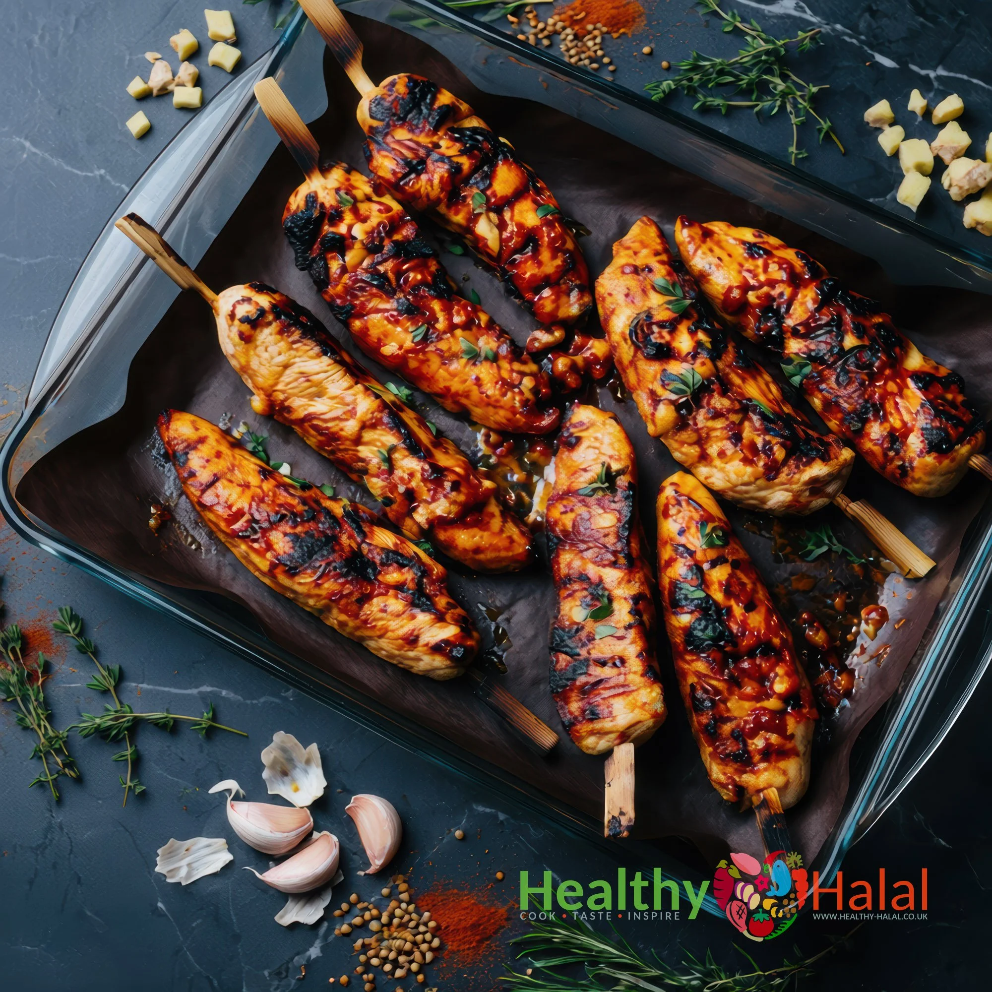 Kickin' Lemon & Harissa Chicken Skewers - Healthy Halal