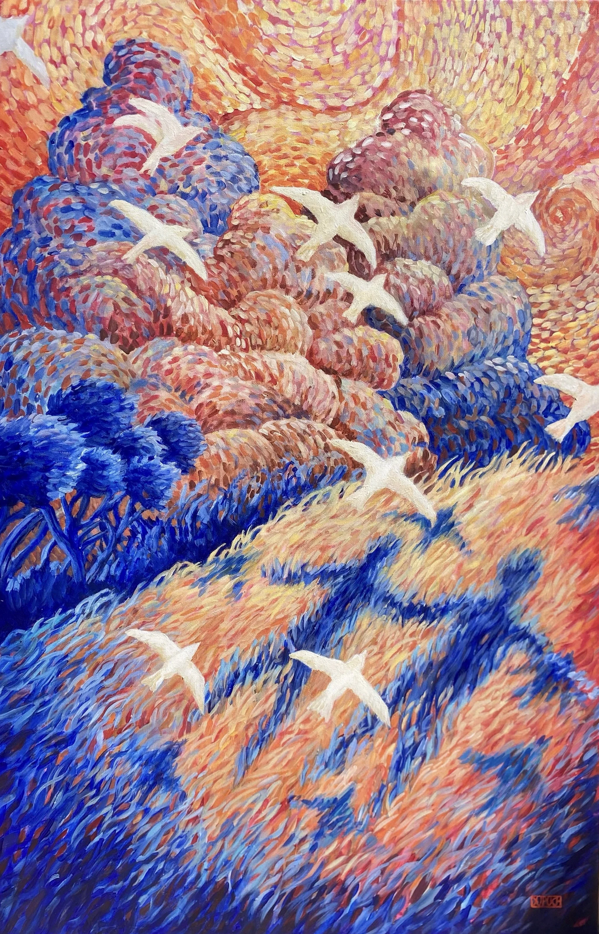   Amours d’été  Acrylique sur toile - 100×65 -  août 2025 Disponible - N’hésitez pas à me contacter pour plus d’informations. 