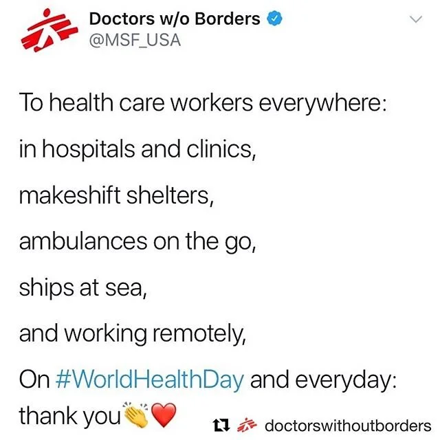 It’s #worldhealthday We were so lucky to partner with MSF in 2019 and fundraise on their behalf and learn about the amazing work they do day in and day out. Merci! #sconainitiative #pastpartner #fundraising #sconalords #beyondborderscampaign
