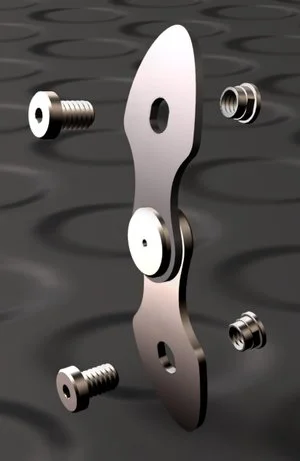7 times thinner than any flexure joint available today, reducing unsightly lateral projection and shoe interference.