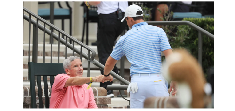 Bro-Bumps: Jay Monahan and Rory McIlroy at Last Week’s 2020 RBC Heritage