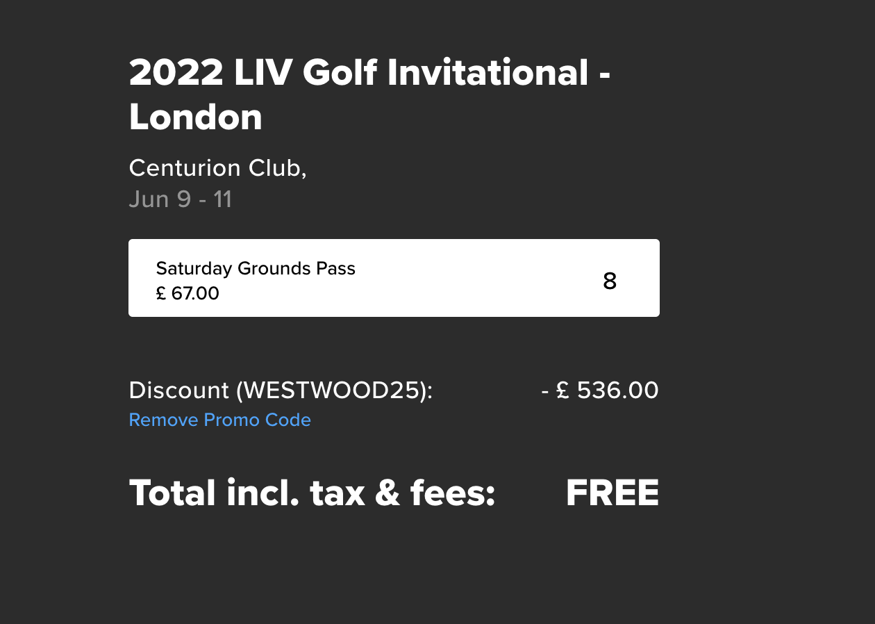 LIV Golf's London Sale: For Anyone Who Wants Them! — Geoff Shackelford