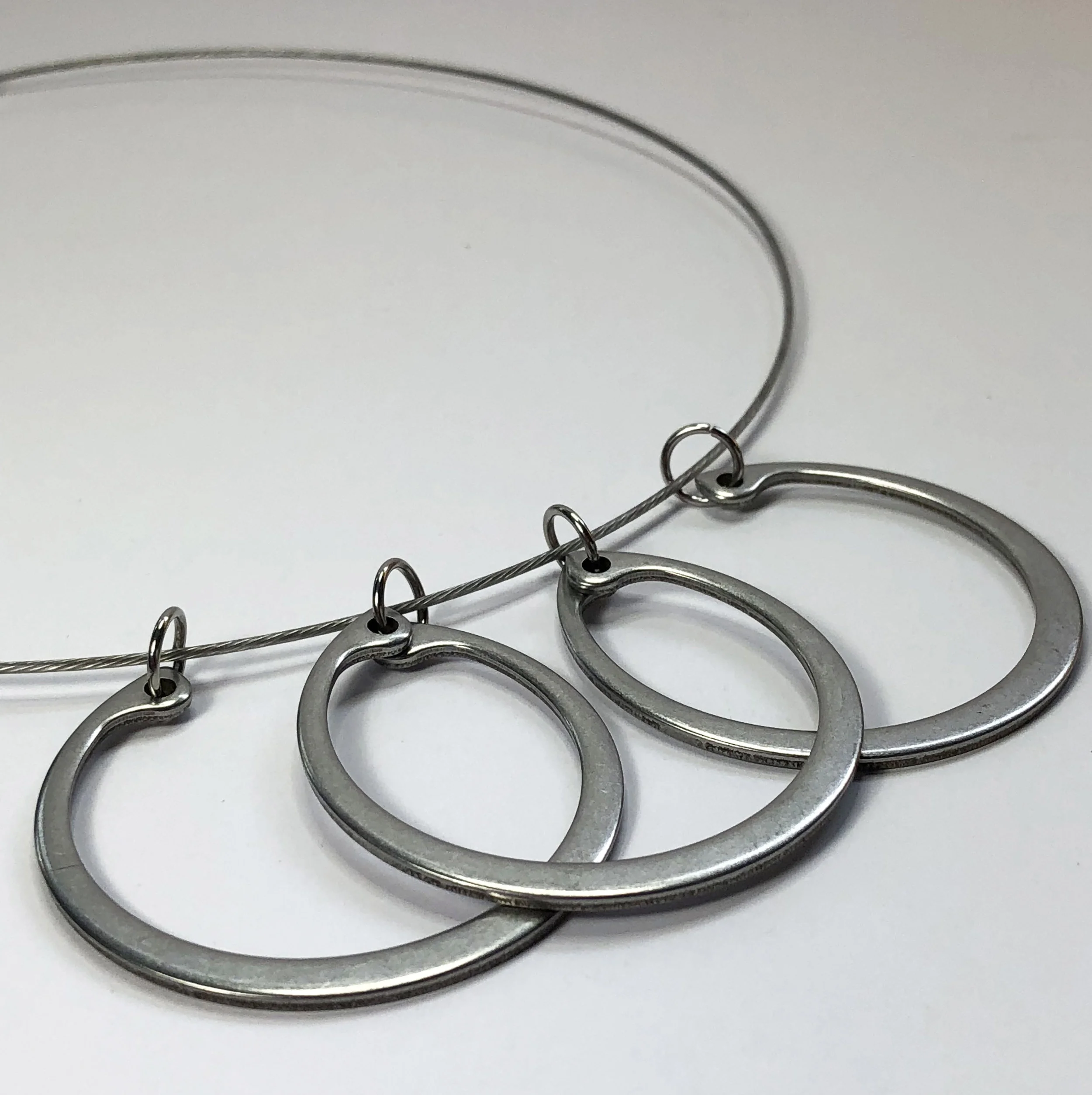 stainless steel statement necklace