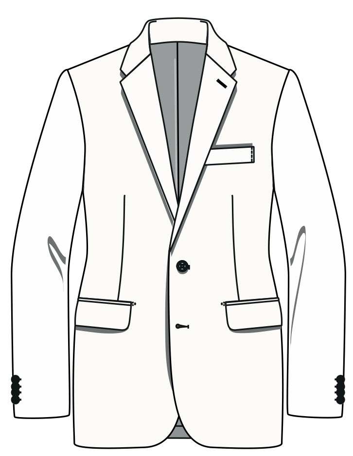 Costume Londres Adjusted cutting Notched lapel