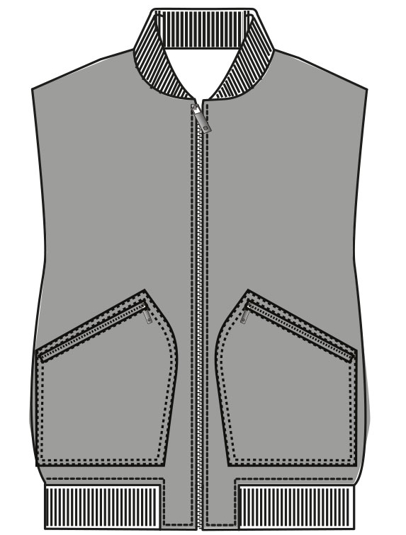 Gilet doudoune bi-matières Jay