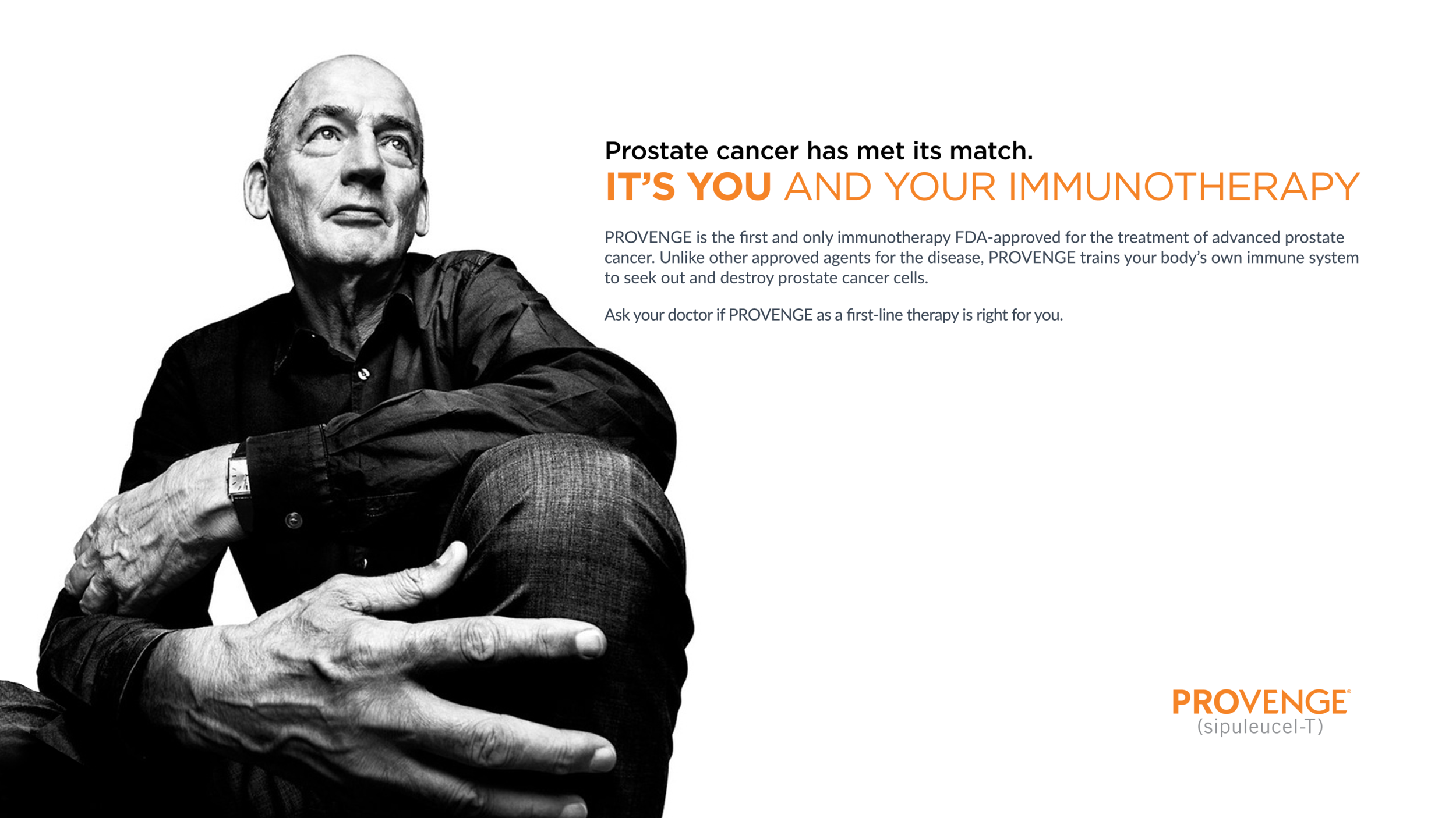  This concept took a softer approach, with the patient striking an empowered and thoughtful stance against their disease. 