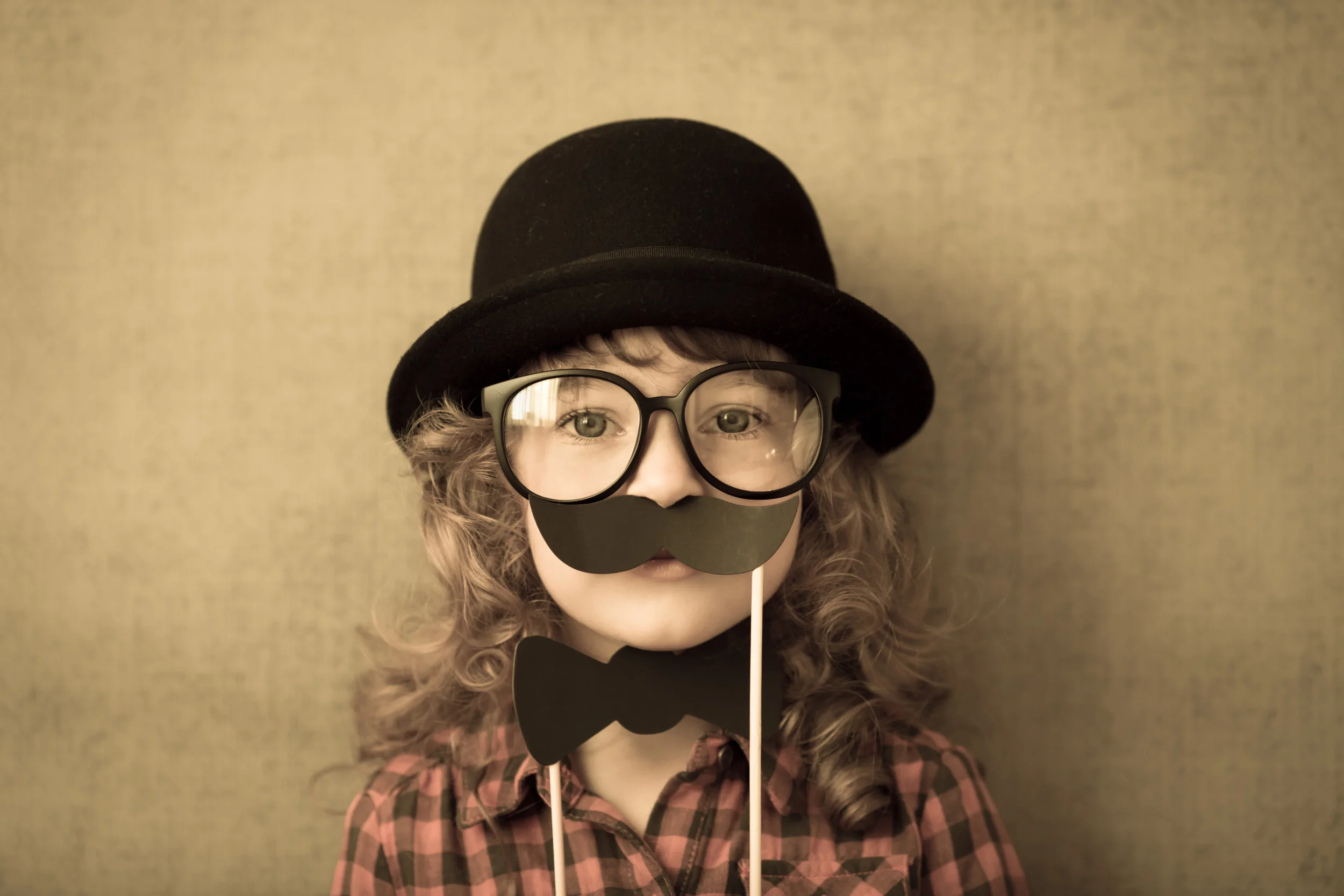 Funny hipster kid