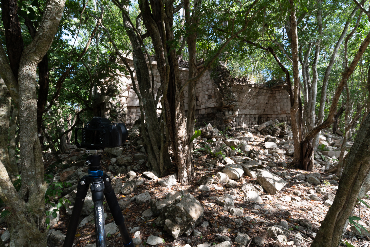 Photographing at the amazing and large site of Kom.