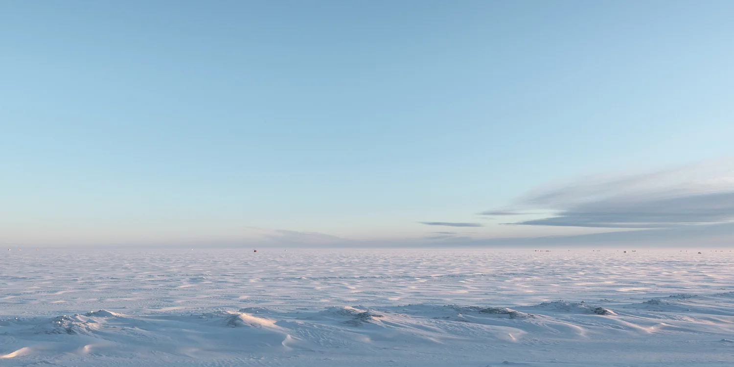 Frozen Lake Winnipeg.