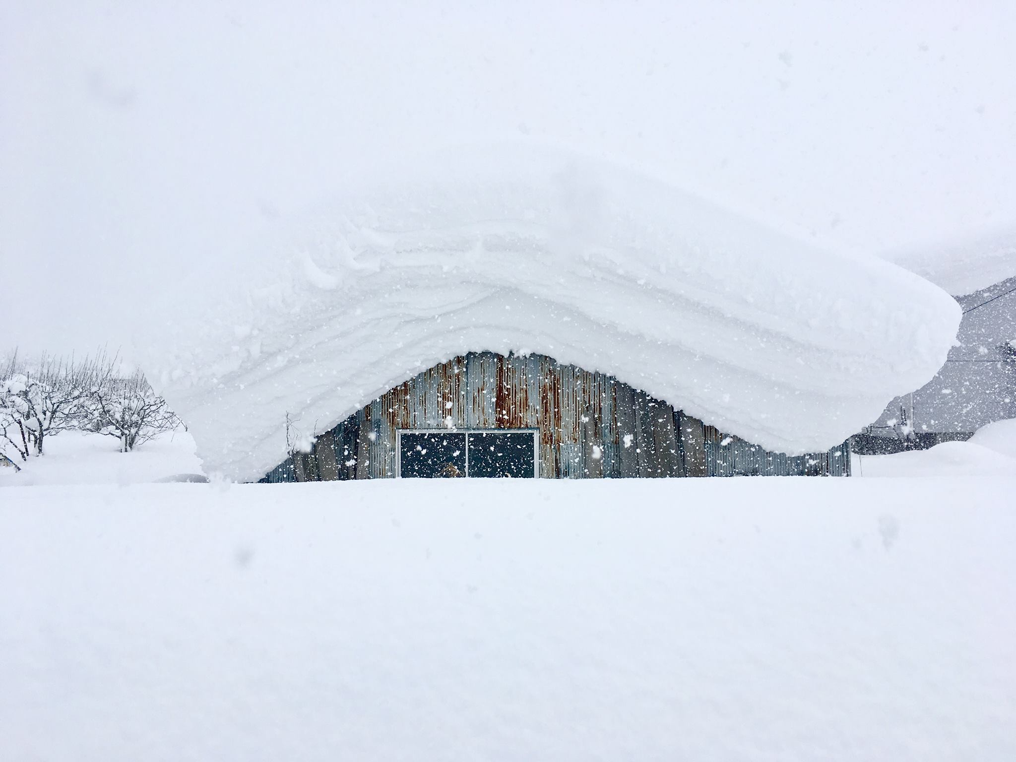Hokkaido is one of the snowiest places in the world and this is what happens when you don’t shovel the roof!