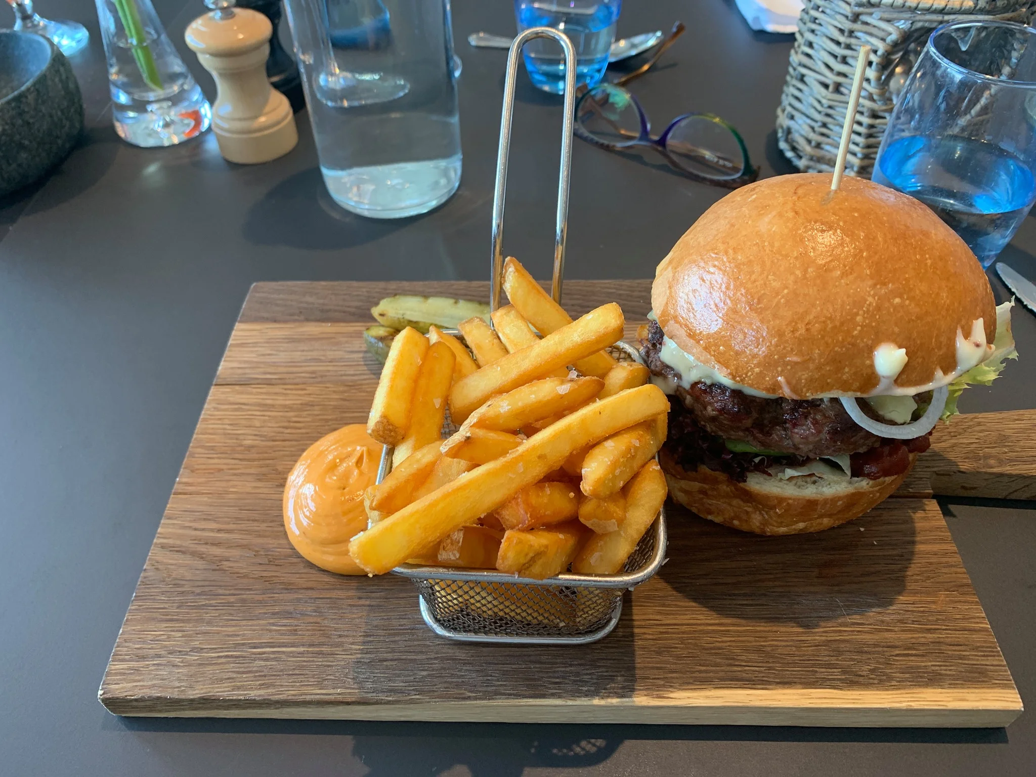 Muskox and reindeer burger.