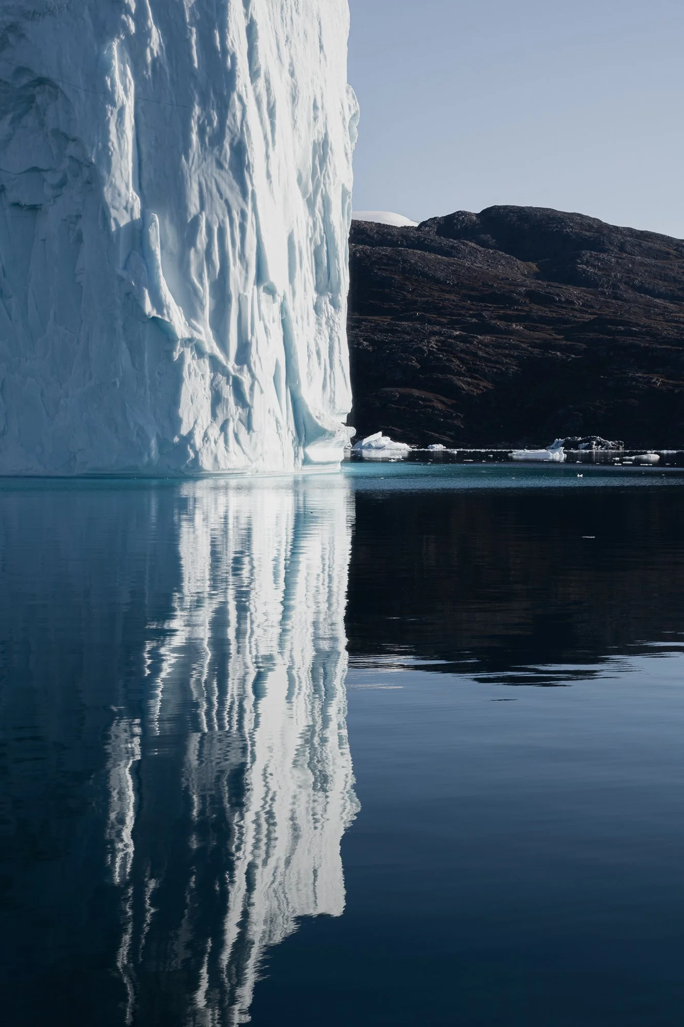 Iceberg Against the Shore
