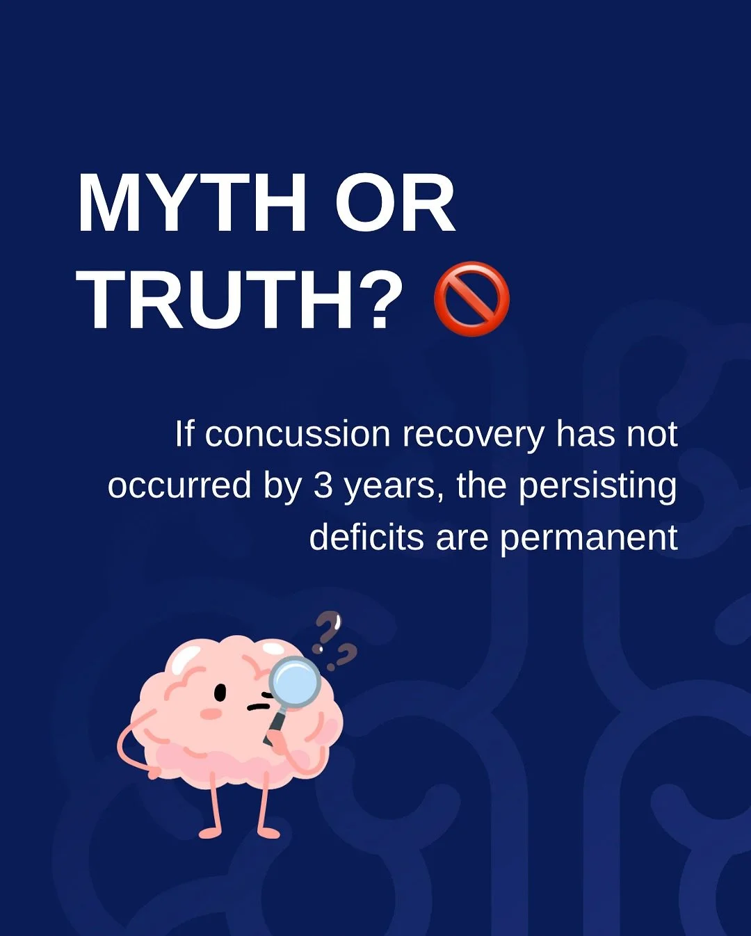 In an outdated (2017) study, findings were often interpreted as suggesting long-term symptoms were inevitable after concussion 🧐

But here&rsquo;s the important detail 👇
Participants in that study did NOT receive rehabilitation &mdash; and certainl