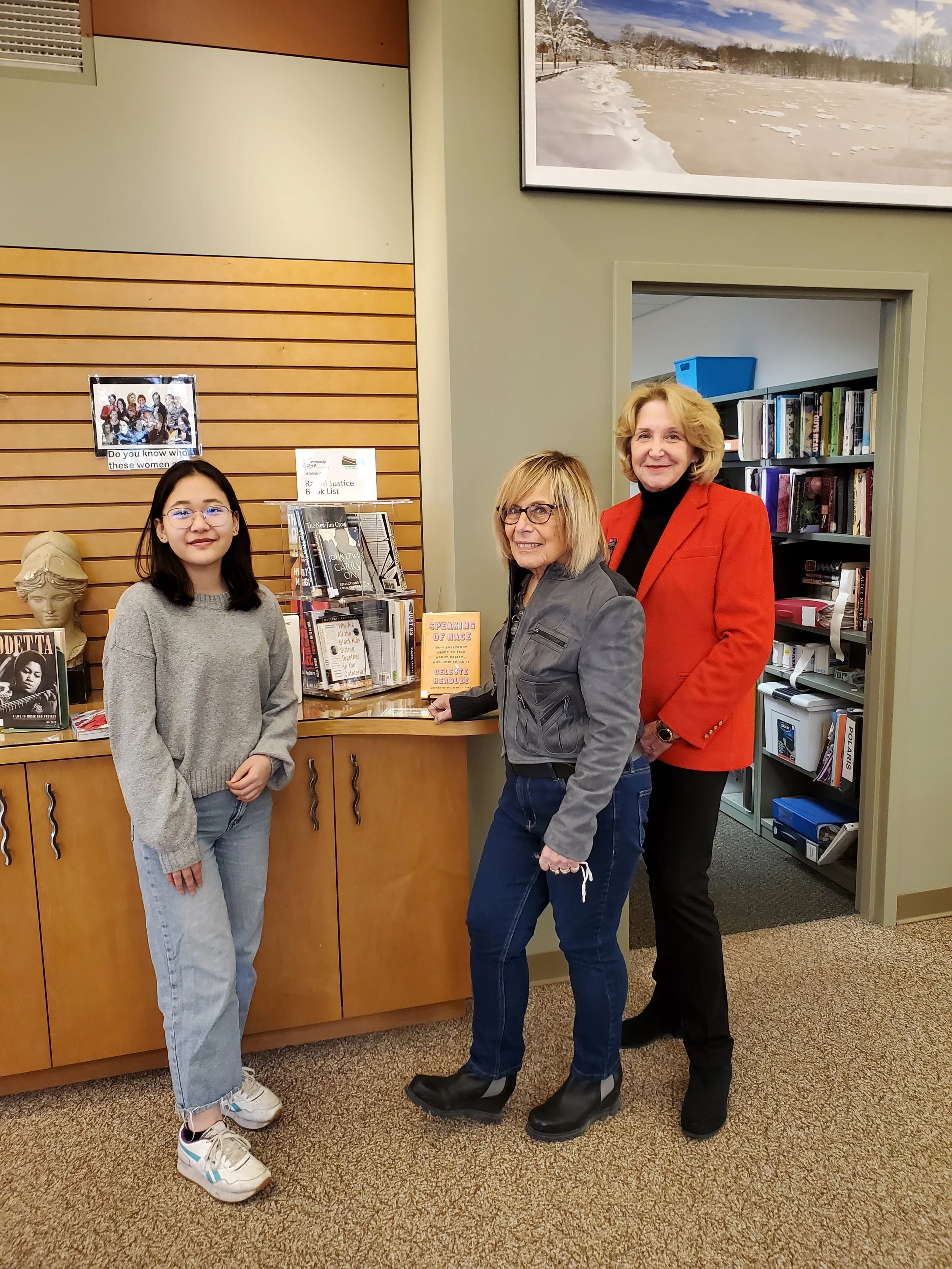 Jing Li Intern, Ruth Rando Closter Librarian; Shelly Wimpfheimer, The Community Chest