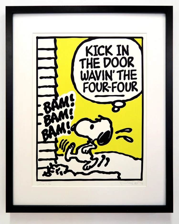 Mark Drew contemporary painter best known for his Charlie Brown 