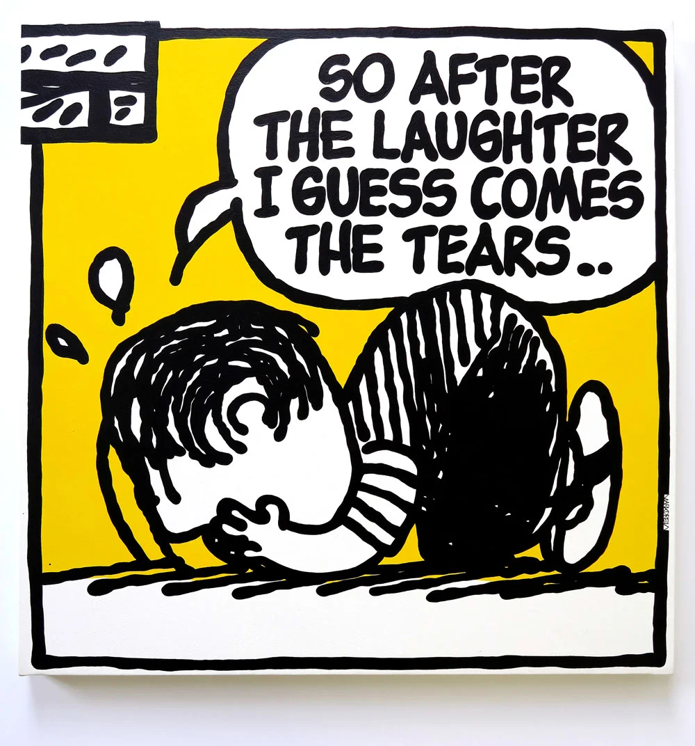 Laughter (Wu) Acrylic on canvas 91cm x 91cm