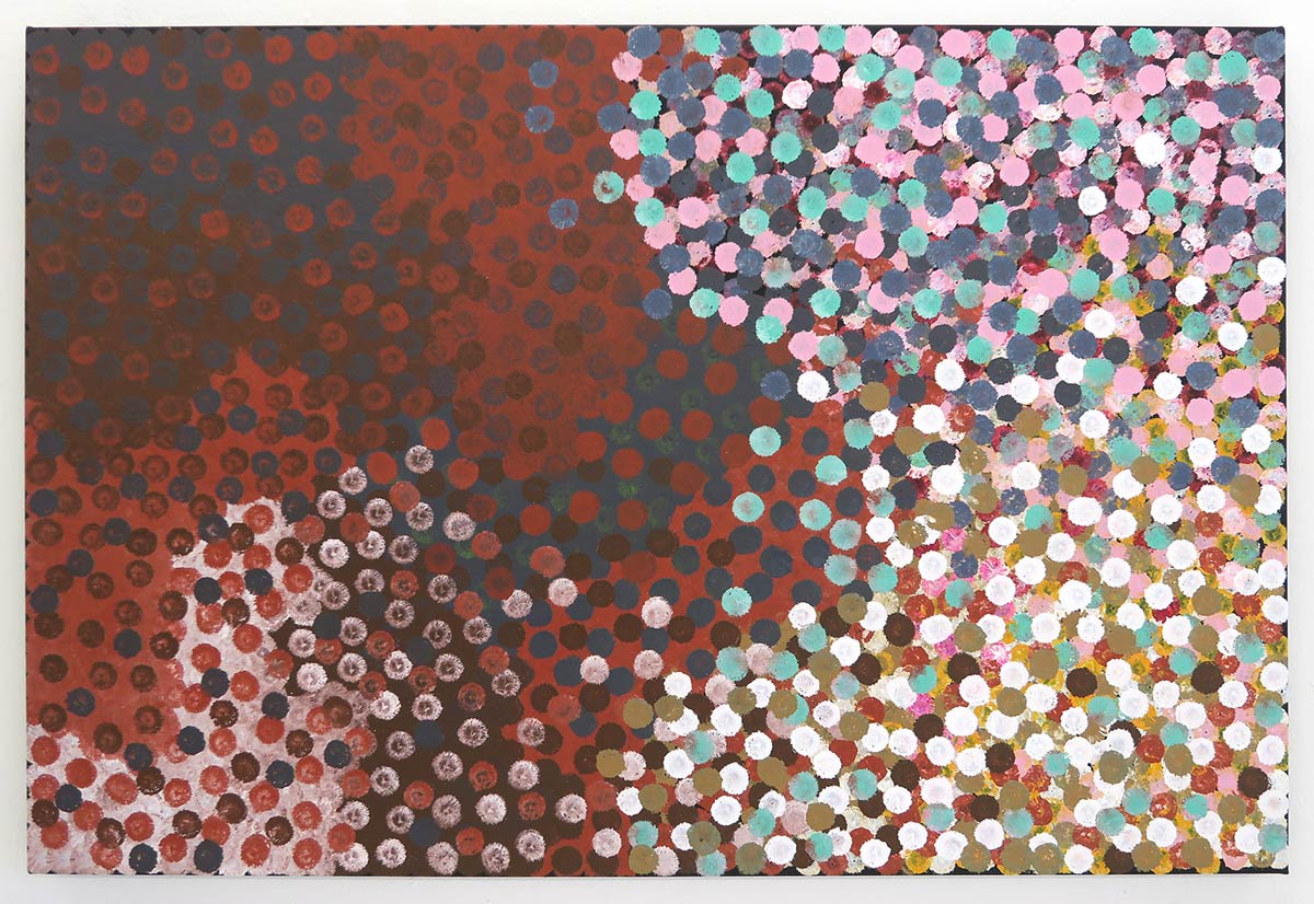 NGAALGAN. YAAMNDI NGANYUNDI BAABNY NYAAGILING - Red Rock. The place where my Nan was born Acrylic on canvas 152cm x 102cm