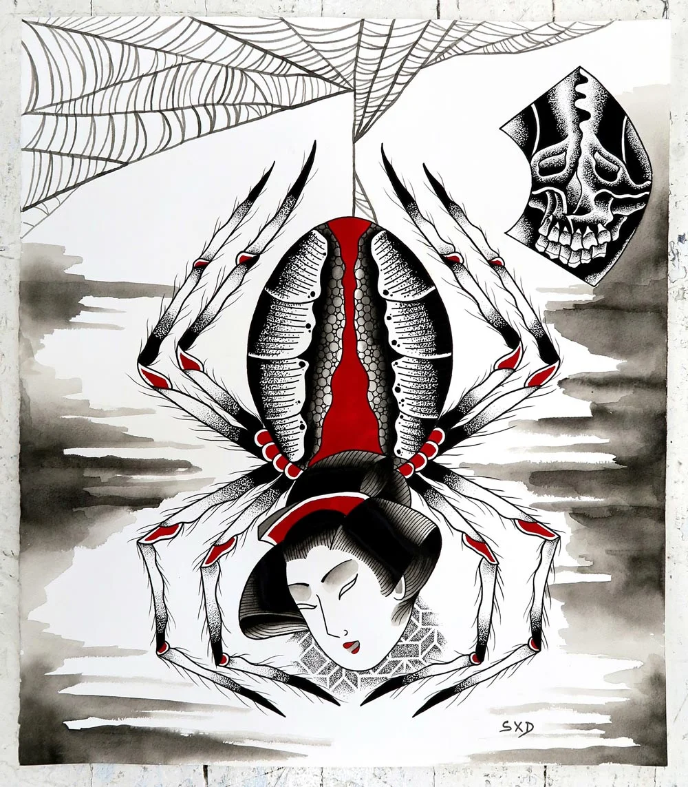 Jorogumo 2 Ink on paper 38cm x 56cm