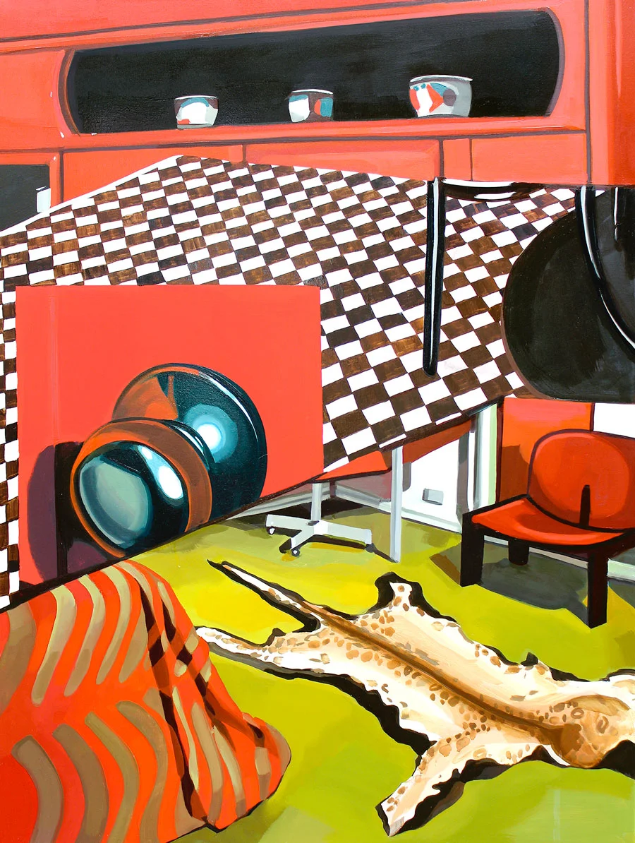 Floorplan 05 Mixed Media on stretched Poly-Cotton 91cm x 121cm