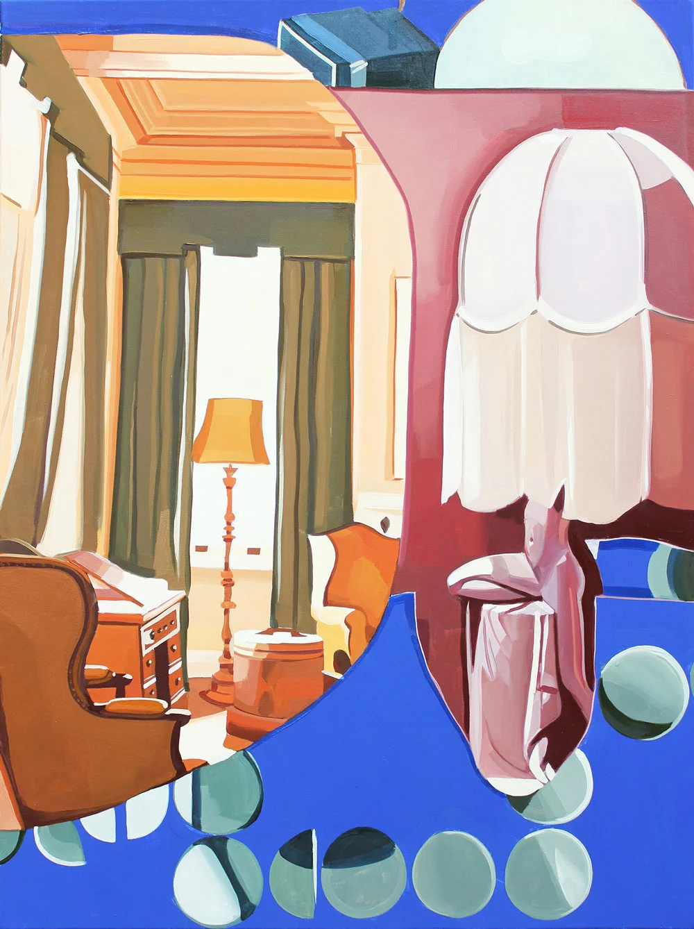 Floorplan 08 Oil and Flashe on stretched Poly-Cotton 75cm x 100cm