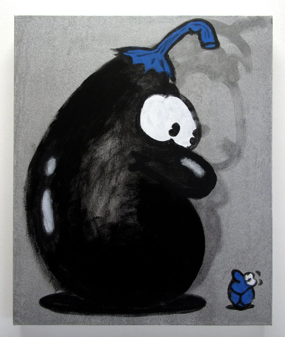 Aubergineo Acrylic & enamel on canvas 51cm x 61cm