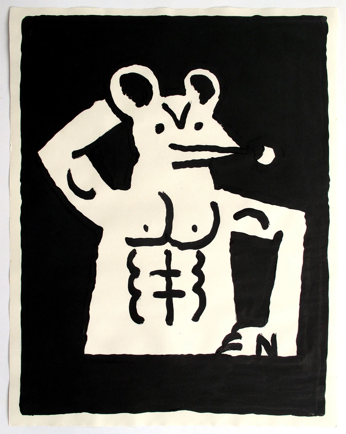 Super Herhoes 4 Acrylic on MBM ingres d'arches paper 50cm x 65cm