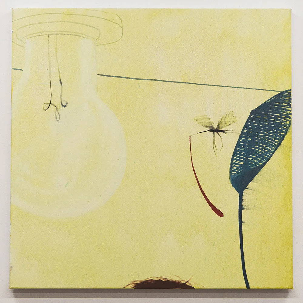 Like a car chase scene in an action film Oil on canvas 76cm x 76cm