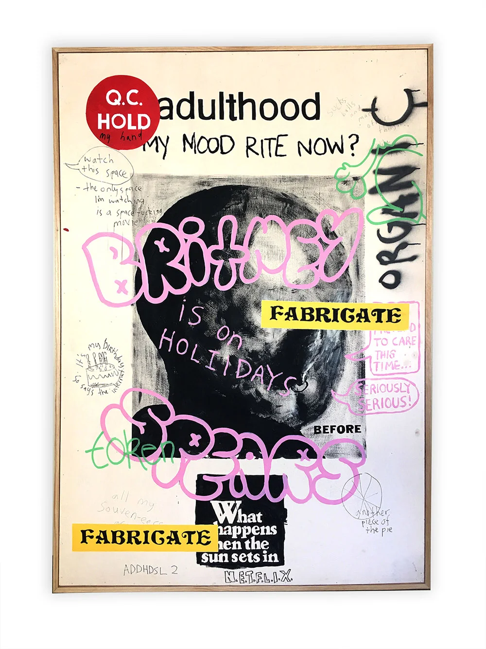 Fabricated Holiday Mixed media on mounted plywood 120cm x 180cm