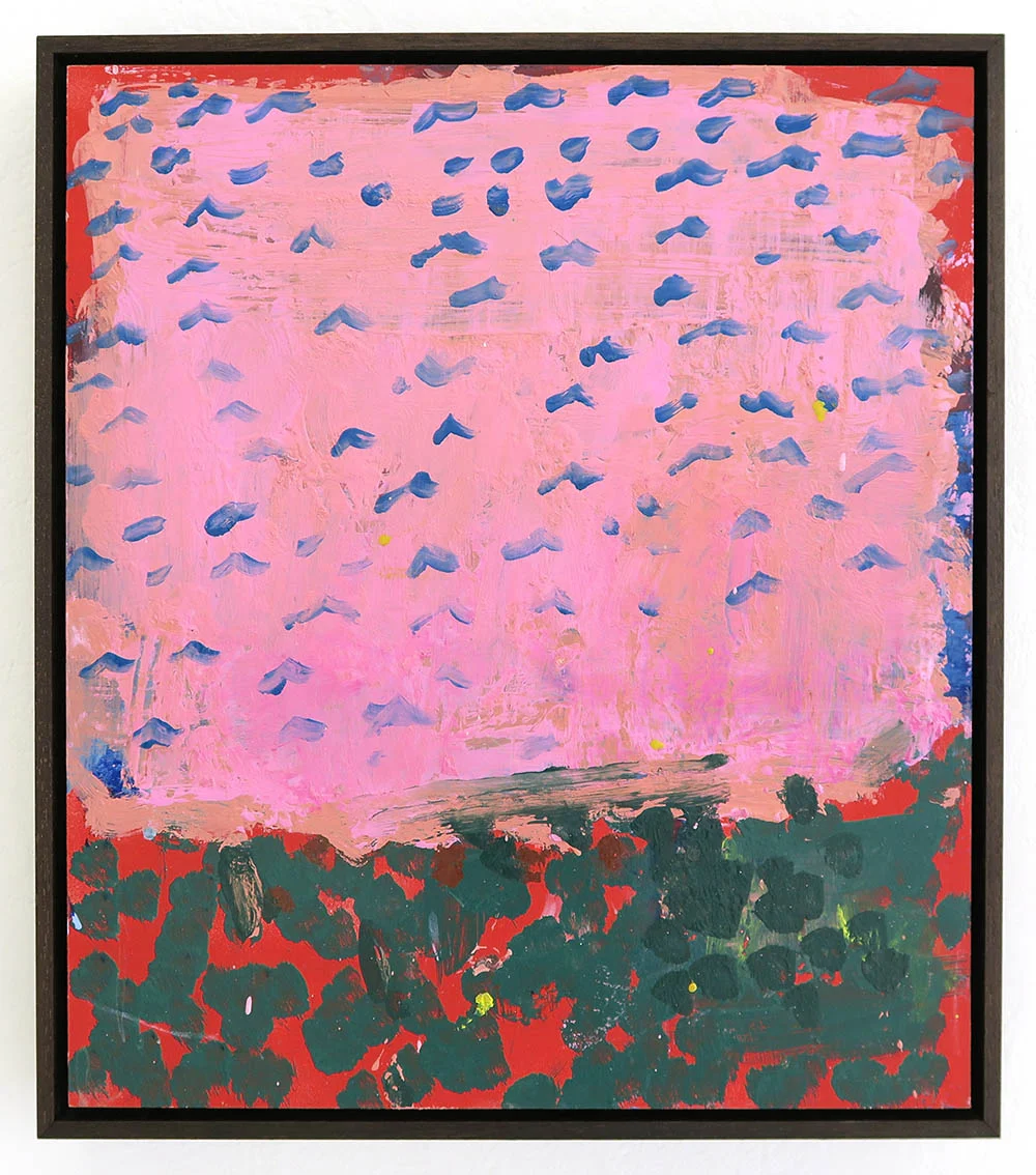Pink Ocean Mixed media on framed Masonite 35cm x 40cm