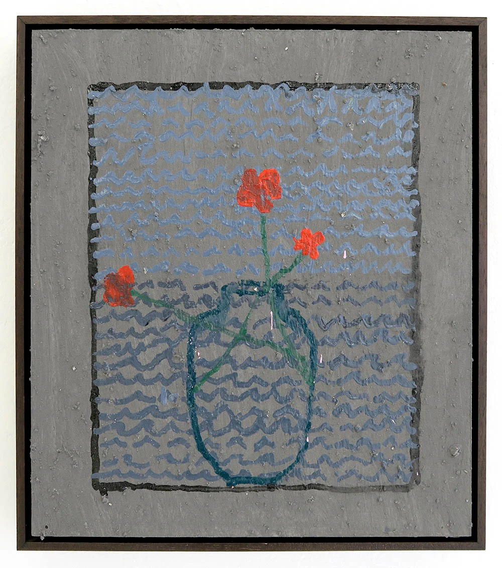 Vase n Waves 2 Mixed media on framed Masonite 35cm x 40cm