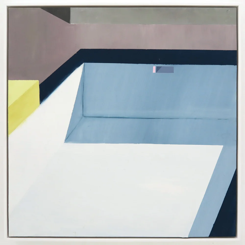 Paper Thin Motel pool II Acrylic on board 60cm x 60cm
