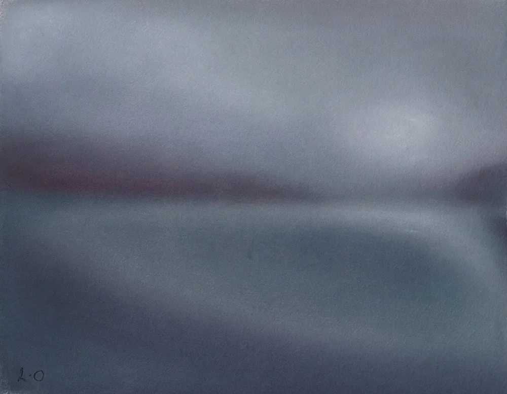 Mist over beach along the Wild Atlantic Way Pastels on paper 47cm x 41.5cm