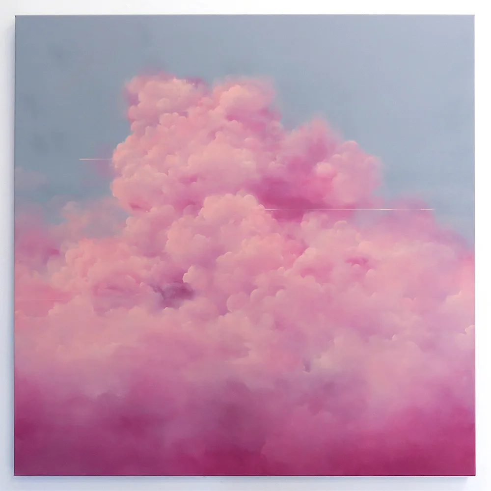 30,000FT AND RISING - B Acrylic on canvas 112cm x 112cm