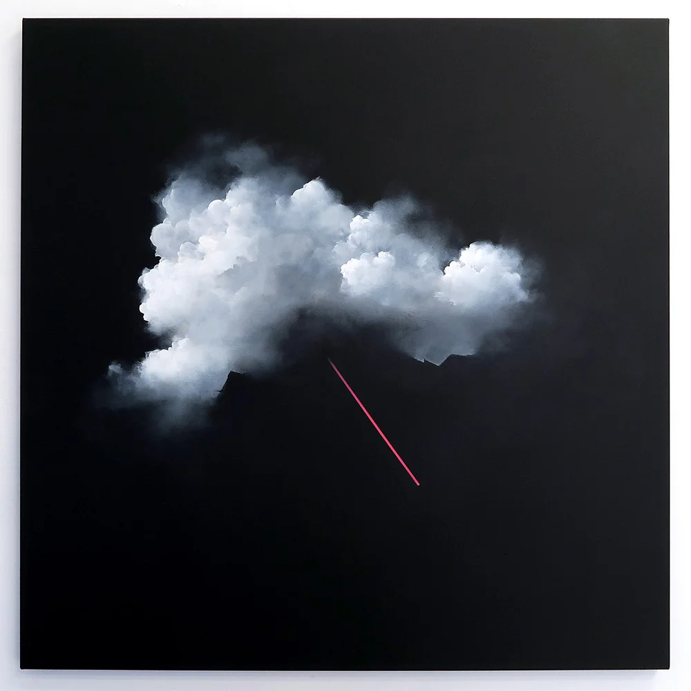 SEARCHING FOR LONG RANGE COMMS - A Acrylic on canvas 112cm x 112cm