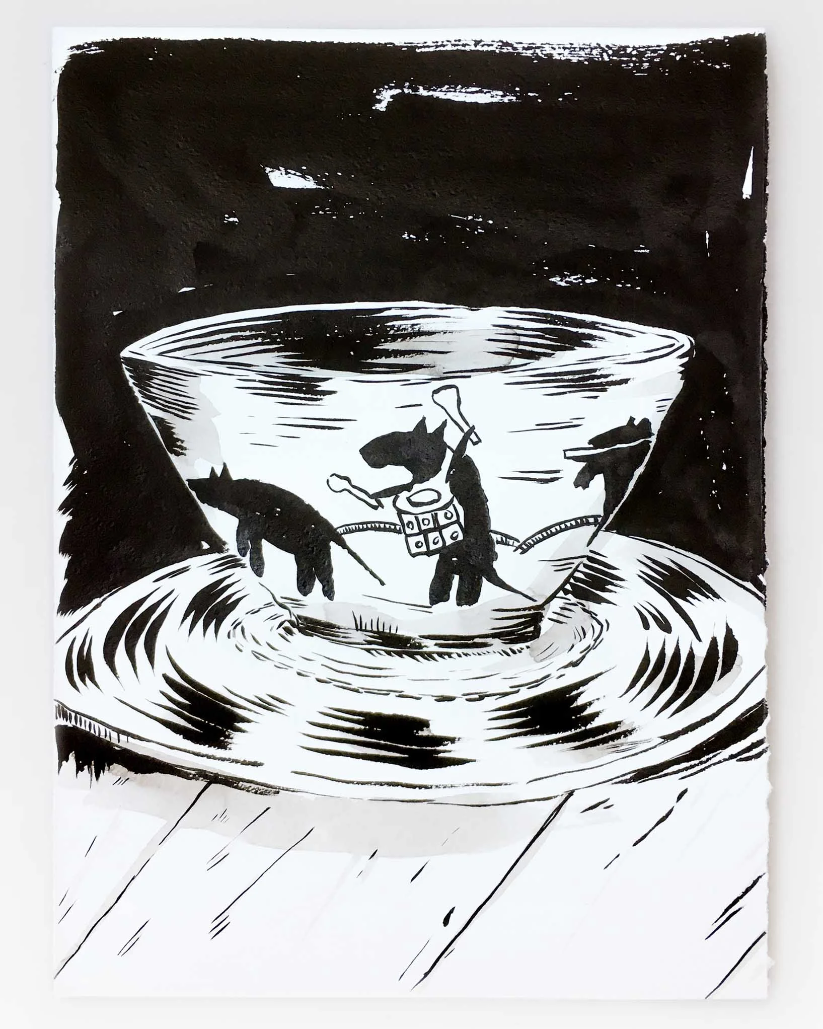 Burial Parade Ink on paper 30cm x 40cm