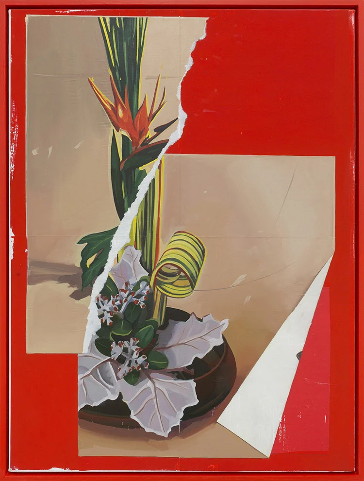 A Tear, A Fold Ink transfer, flashe and oil on canvas 59cm x 79.5cm