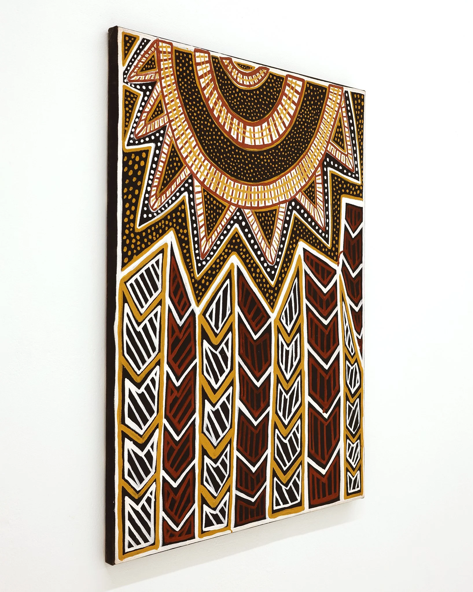 Theresa Burak Wurntaringa ochre on canvas 90cm x 70cm Munupi Arts CAT23 217 (23 117) LHS.JPG