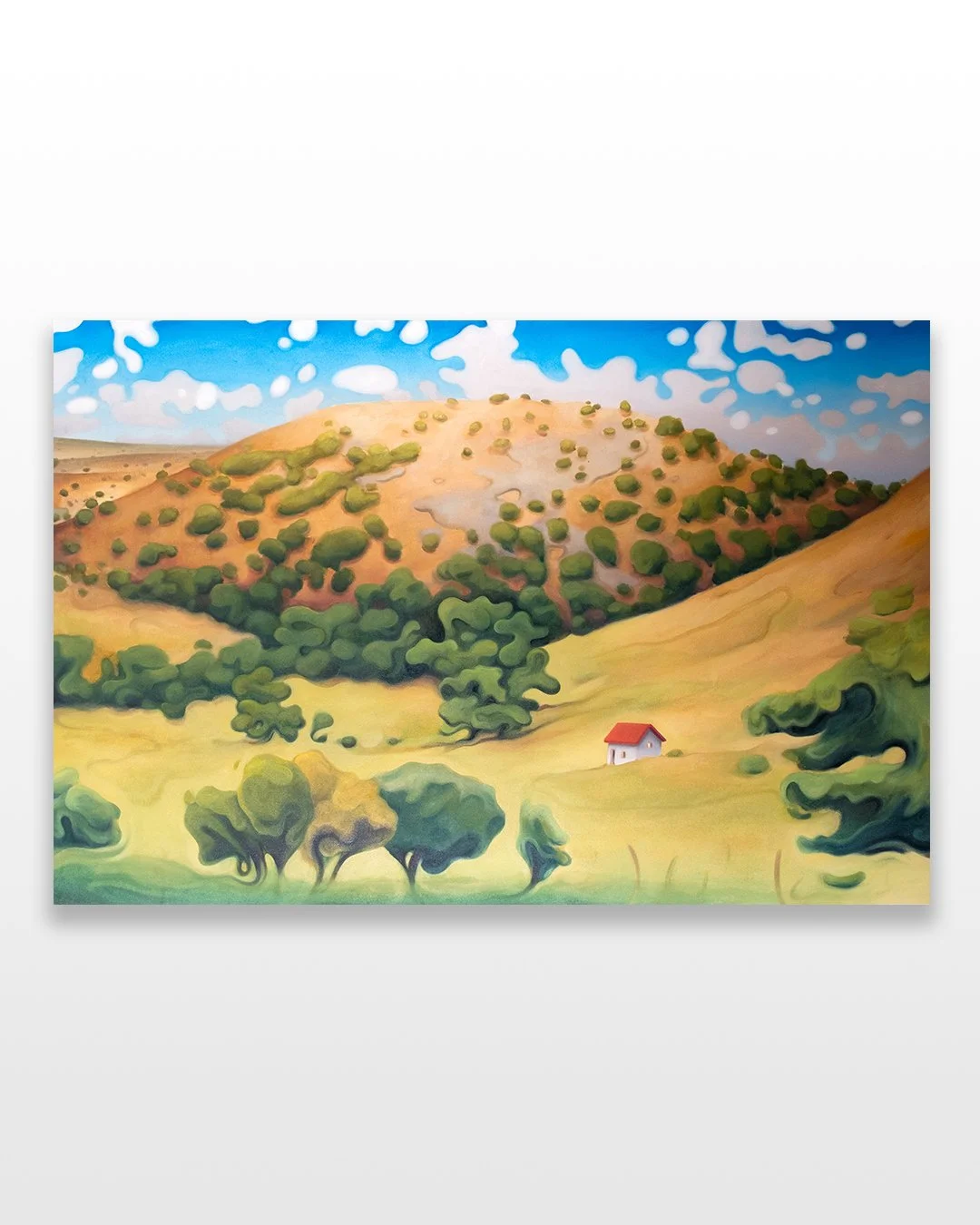 Max Berry 'House in valley'. Original artwork
