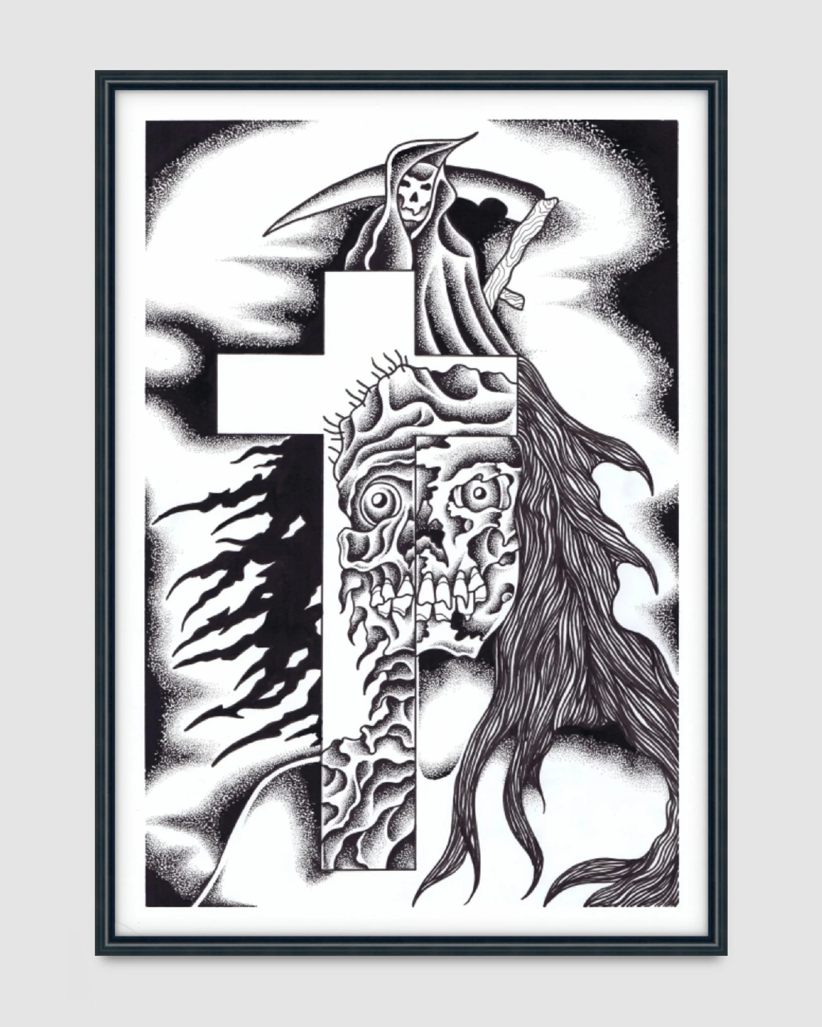 Religous War SpiderXdeath A3 2025 FRAMED.jpg